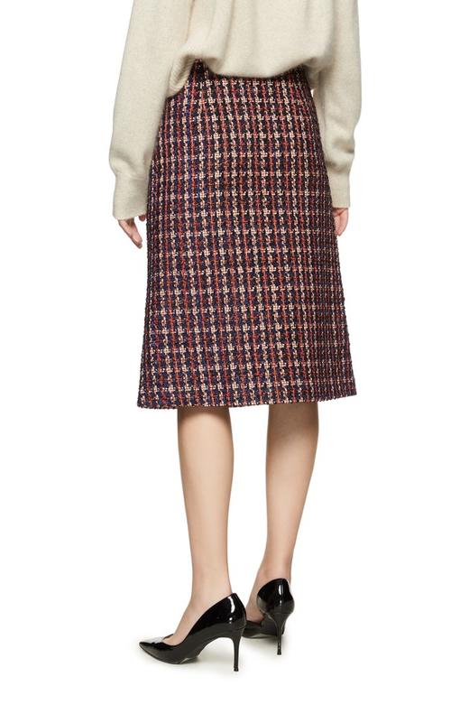 SUMMER & SAGE 小香风双排扣开衩半裙 8611 商品图2