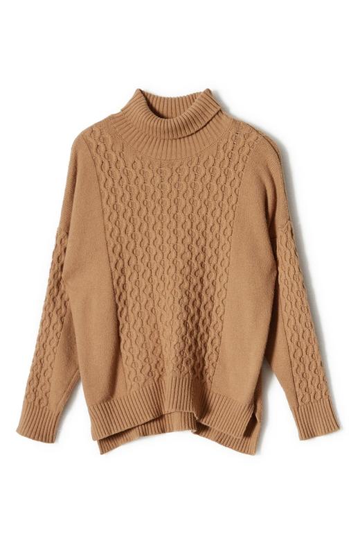 SUMMER & SAGE 驼色高领针织衫 1024 商品图5