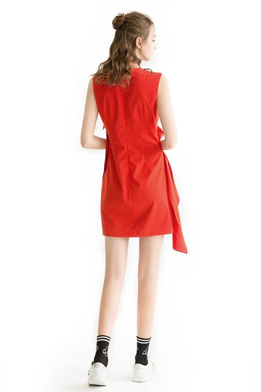 WEN&VI 不规则花边红色连衣裙 1042 商品图2