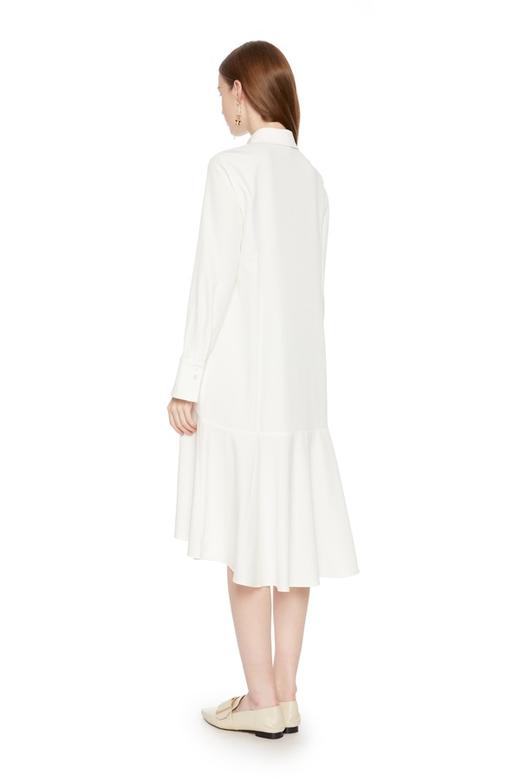 AVA 白色荷叶摆衬衫裙 6049 商品图4