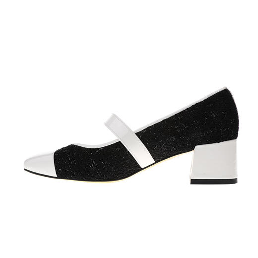 sheme真皮女鞋方头粗跟玛丽珍单鞋可定制 商品图1