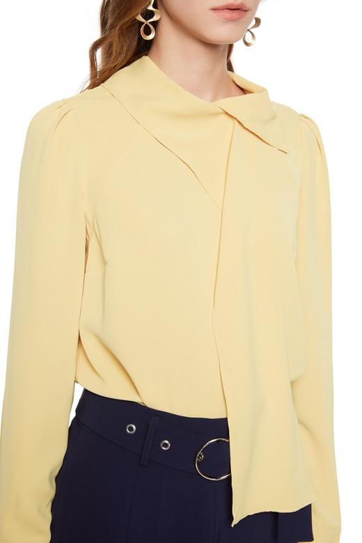 AVA 飘带装饰黄色上衣 6036 商品图3