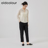 oldcolour2023春季新款米色法式时尚别致蕾丝系带衬衫女O12052253 商品缩略图3