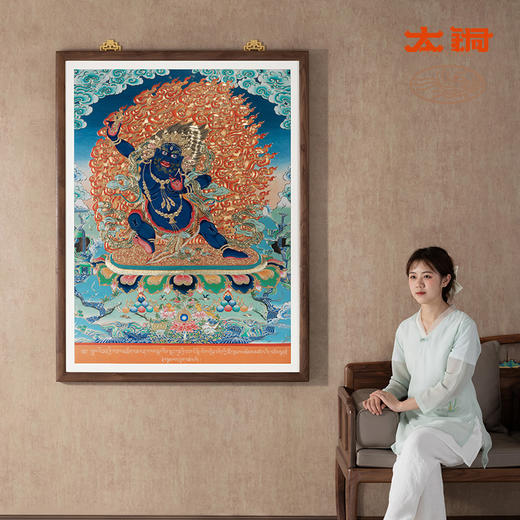 铜师傅太铜 手工錾刻 铜雕画《唐卡七彩款金刚手菩萨》限售33幅 商品图5