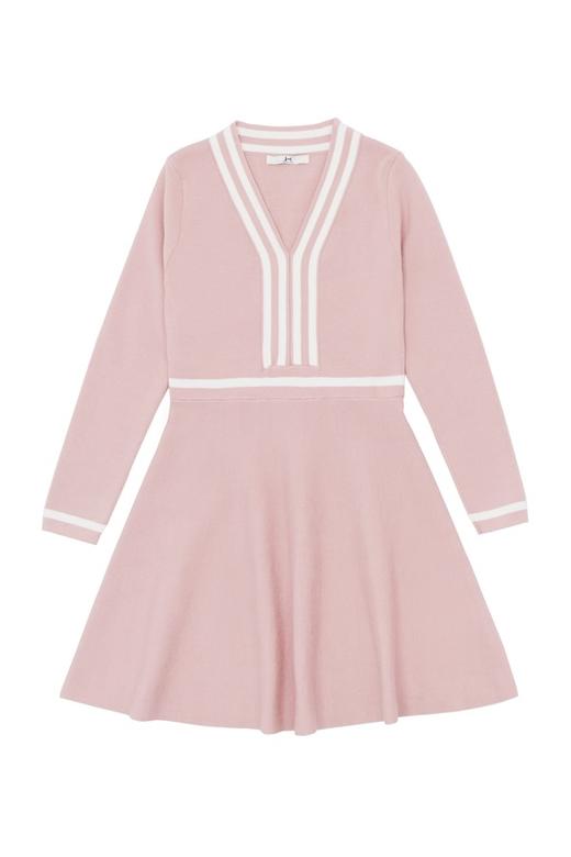 J+C 条纹V领针织连衣裙 5984 商品图4