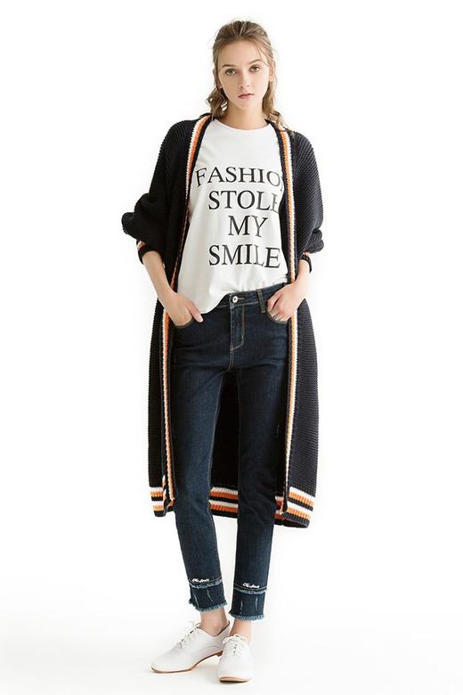 CODES COMBINE 藏青色宽松针织外套 1069 商品图0