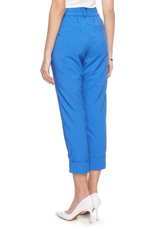 NOIR 皇室蓝卷边高腰长裤 6141 商品图2