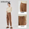 oldcolour2023春季新款复古高腰显瘦直筒九分休闲裤女O11073101 商品缩略图2