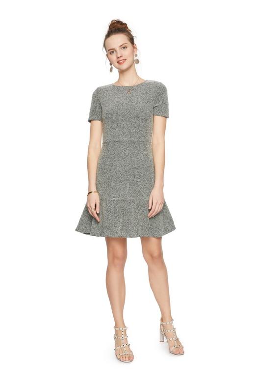 NECESSARY OBJECTS 荷叶摆灰色连衣裙 6107 商品图0