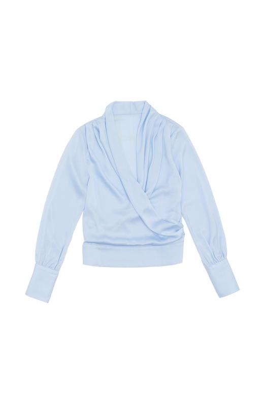 NOIR 简约V领蓝色上衣 6172 商品图4