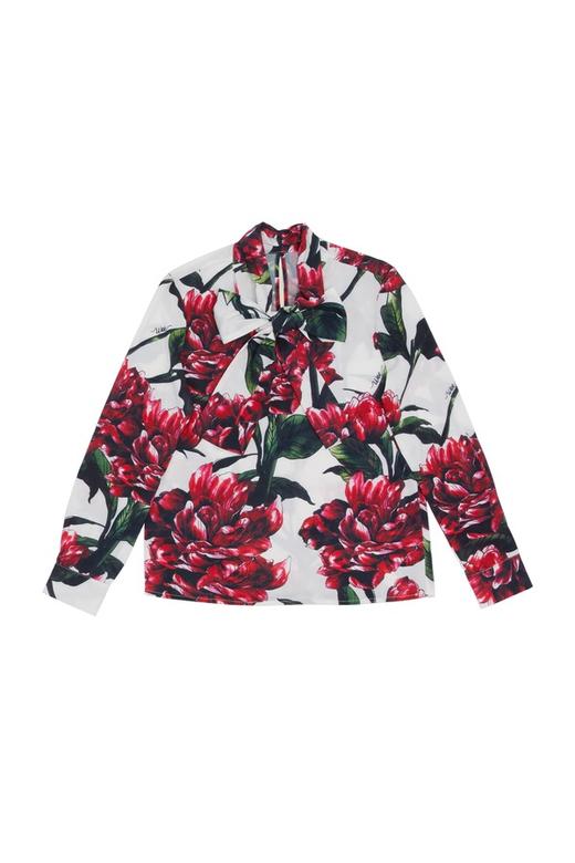 OCTAVIA 蝴蝶结系带印花衬衣 6169 商品图4