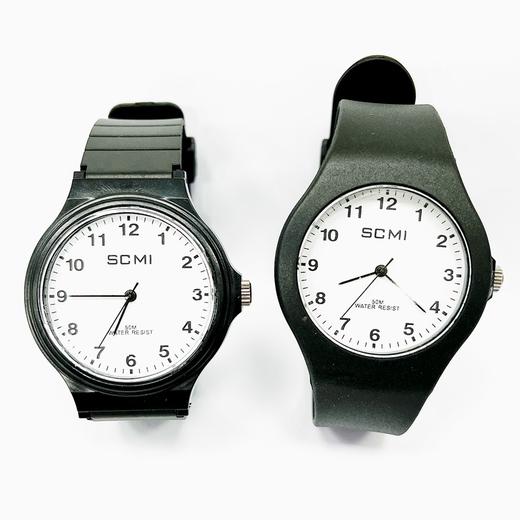 时刻迷公务员考试专用手表男款青少年中学生高考女静音机械指针电子石英黑色胶带手表1个 商品图0