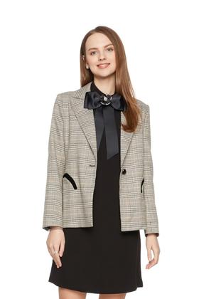 LNNNS 简约灰色格纹西装外套 6083