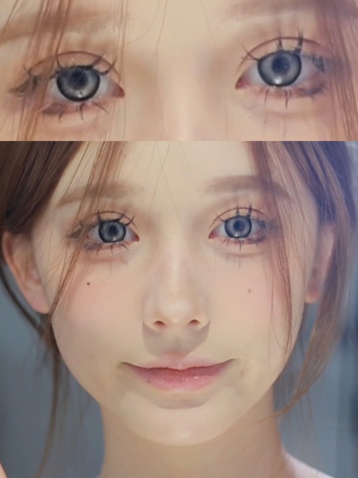 【Doll同款】Jellibo美瞳 年抛隐形眼镜 芝麻奶糊14.5mm 1副/2片-VVCON美瞳网12