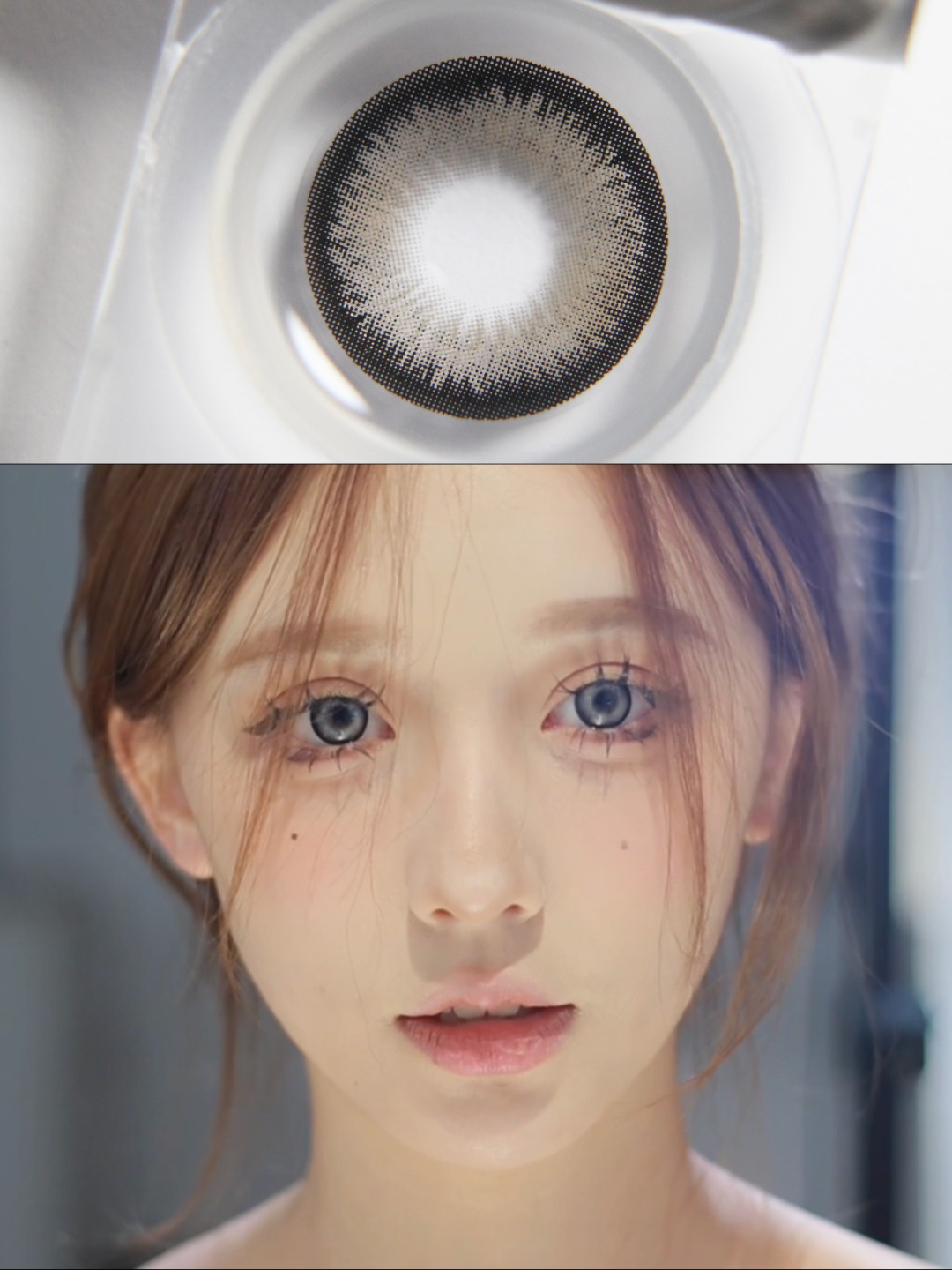 【Doll同款】Jellibo美瞳 年抛隐形眼镜 芝麻奶糊14.5mm 1副/2片-VVCON美瞳网11