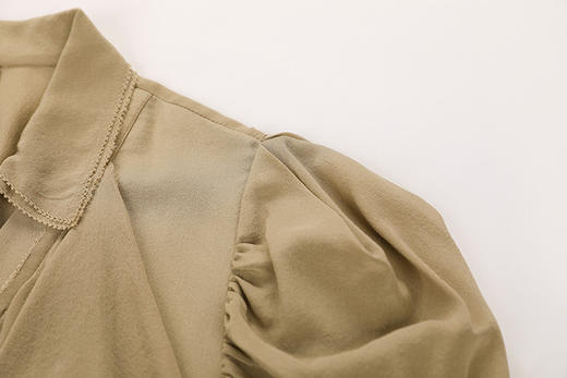 前胸花边泡泡袖衬衫 商品图5