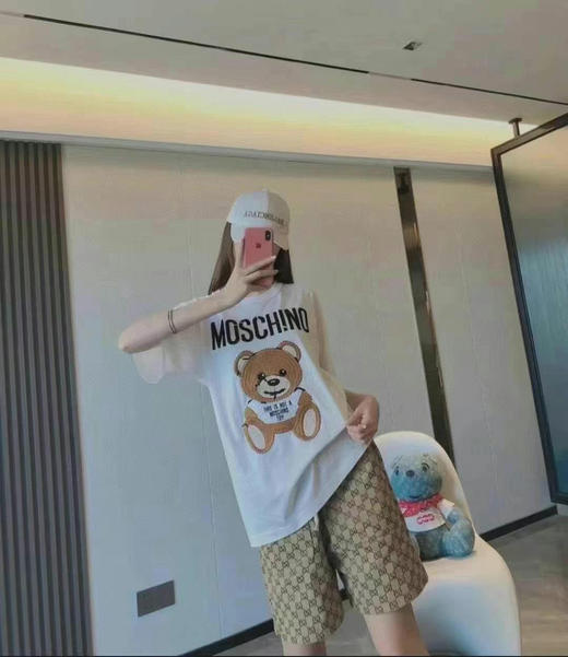 Moschino刺绣熊🐻 oversize短袖T恤 xxs 104cm xs108cm s112cm胸围 790元拼邮包税到手 商品图2