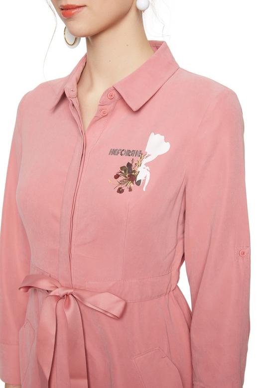 LILY 印花装饰束腰衬衫裙 5037 商品图2