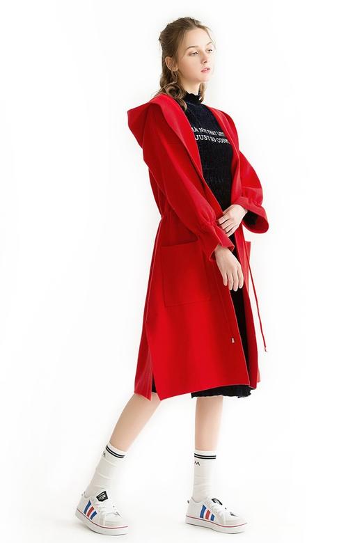 CODES COMBINE 石榴红休闲针织外套 1103 商品图2