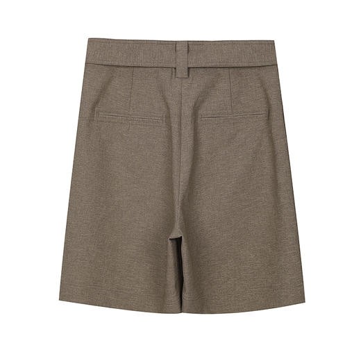 宽松压褶腰带阔腿短裤 商品图3