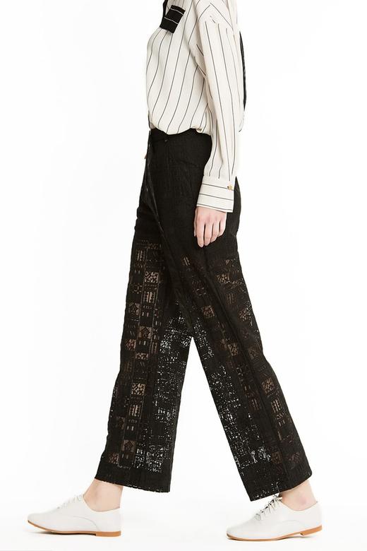 ELLA JADE 镂空几何黑色阔腿裤 1099 商品图1