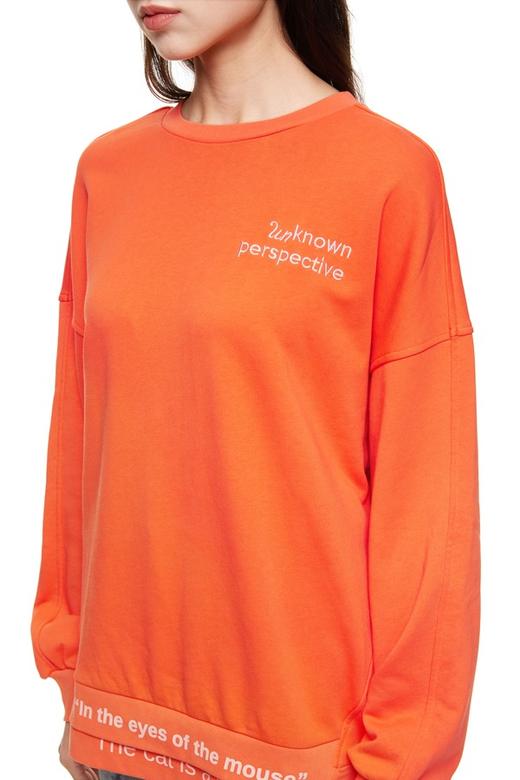 ONLY 橙色字母刺绣套头卫衣 8919 商品图3