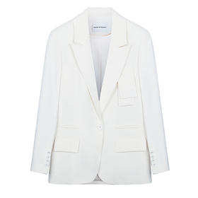 装饰胸兜直筒西服