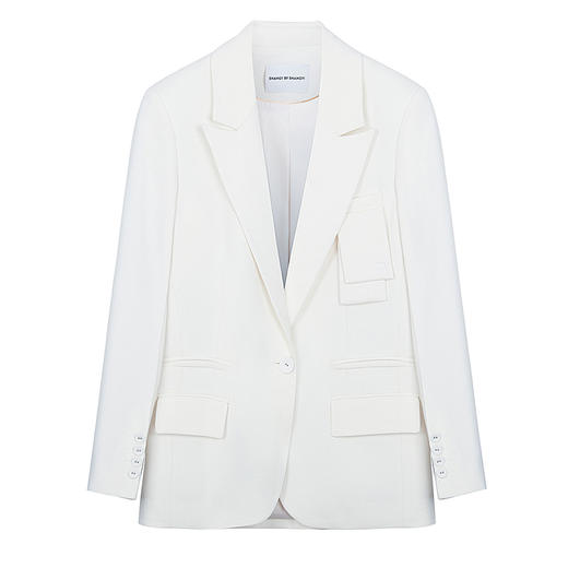 装饰胸兜直筒西服 商品图0