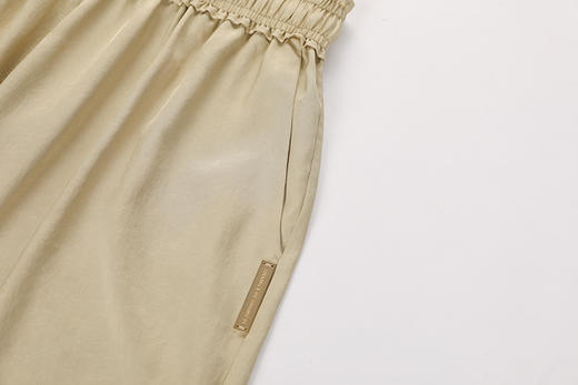 抽绳松紧腰垂褶长裤 商品图7