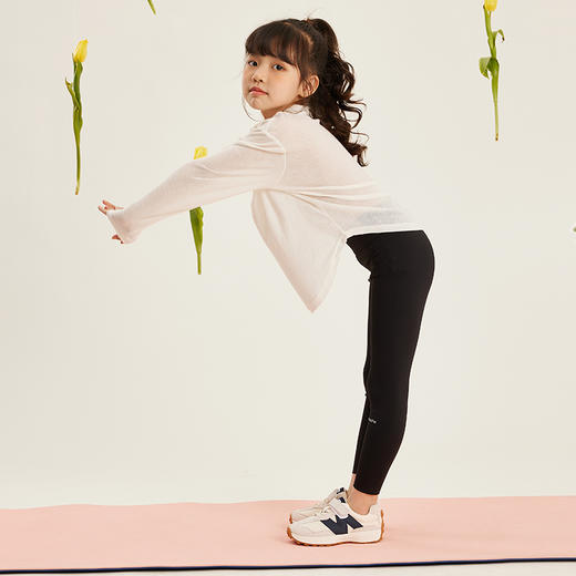 littletime女童瑜伽裤紧身打底裤外穿2023春秋新款运动速干鲨鱼裤 商品图1