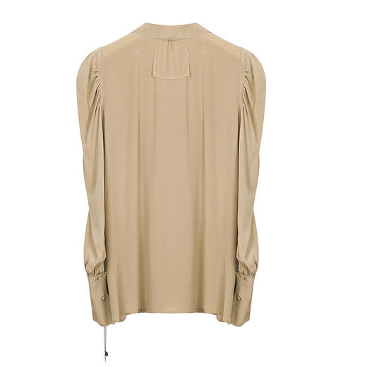 前胸花边泡泡袖衬衫 商品图2