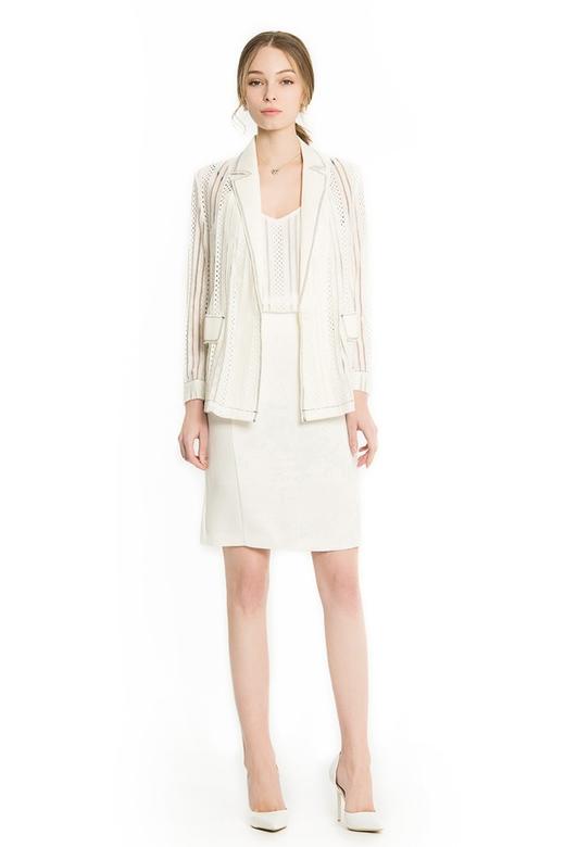 ROSEHOO 椰奶白镂空西装外套 1144 商品图4