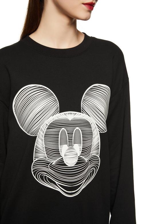 URBAN REVIVO 黑色卡通图案休闲卫衣 8816 商品图3