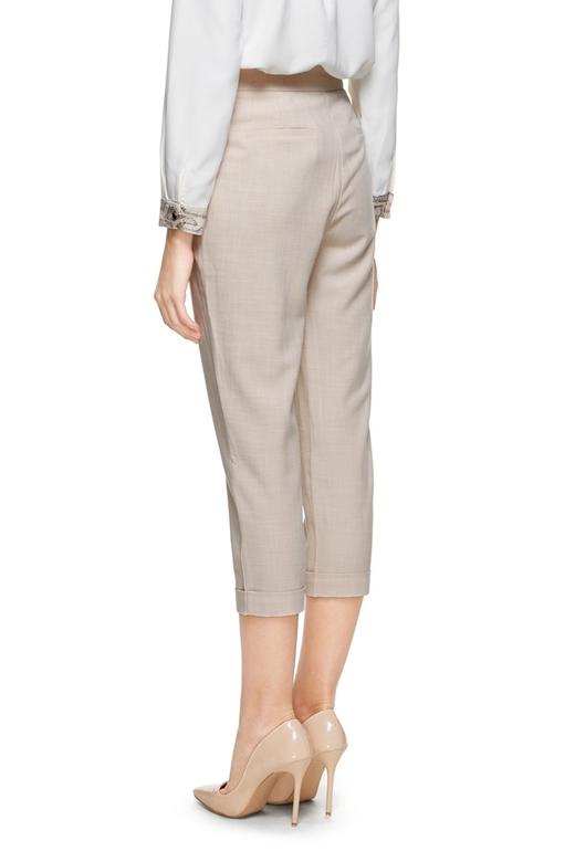 Betu百图 米色高腰九分长裤 8922 商品图2