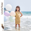 littletime童装夏季新款女童亲子装长裙无袖简约条纹连衣裙 商品缩略图0
