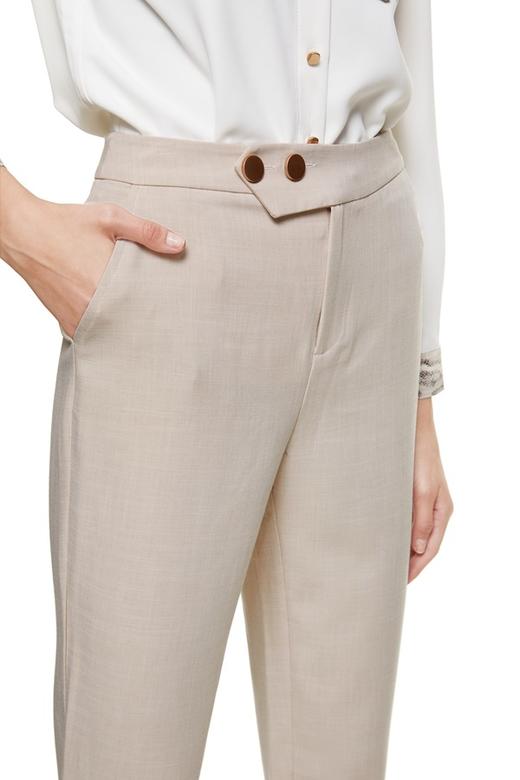 Betu百图 米色高腰九分长裤 8922 商品图3