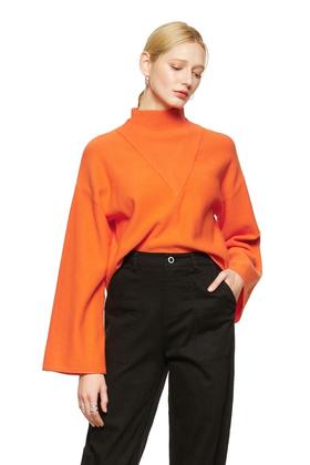 LNNNS 橙色半高领套头毛衫 8846