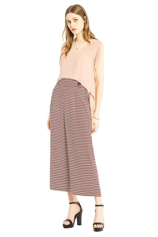 ZARA 几何雪纺阔腿裤 1847 商品图4