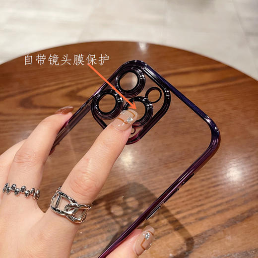 「8色可选！苹果系列」适用iPhone14ProMAX手机膜壳电镀自带镜头膜软壳苹果14全包保护套13 商品图3