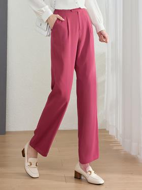 【49元福袋不支持退换】熙世界豆腐裤2025春秋款盘扣垂感阔腿裤女显瘦显高直筒裤休闲西裤