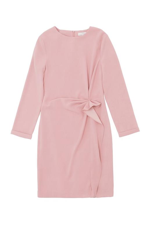 SUMMER & SAGE 荷叶边饰粉色连衣裙 5708 商品图4