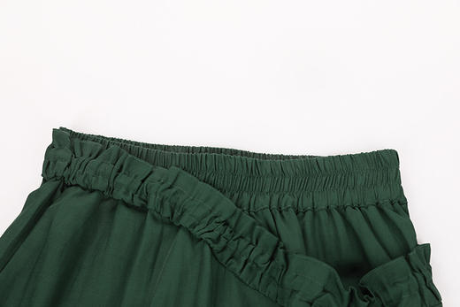 松紧腰花瓣抽绳阔腿长裤 商品图4