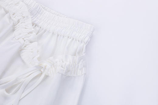 松紧腰花瓣抽绳阔腿长裤 商品图6