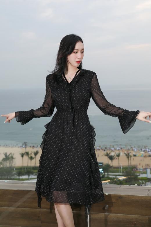 LILY 荷叶边装饰半透明连衣裙 5576 商品图3