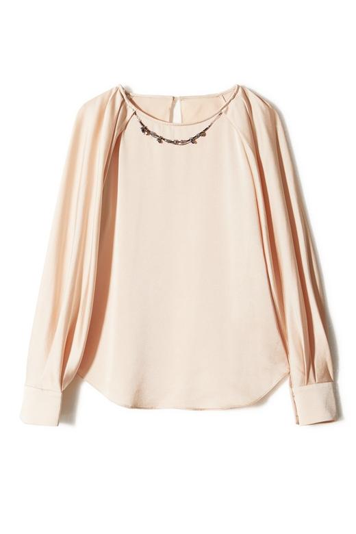 ELLA JADE 项链装饰灯笼袖上衣 8752 商品图4