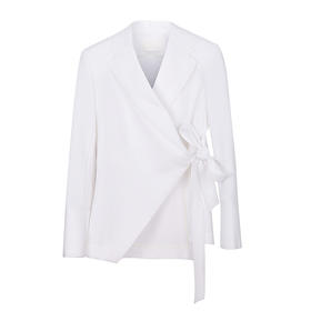 不对称结构系带西服