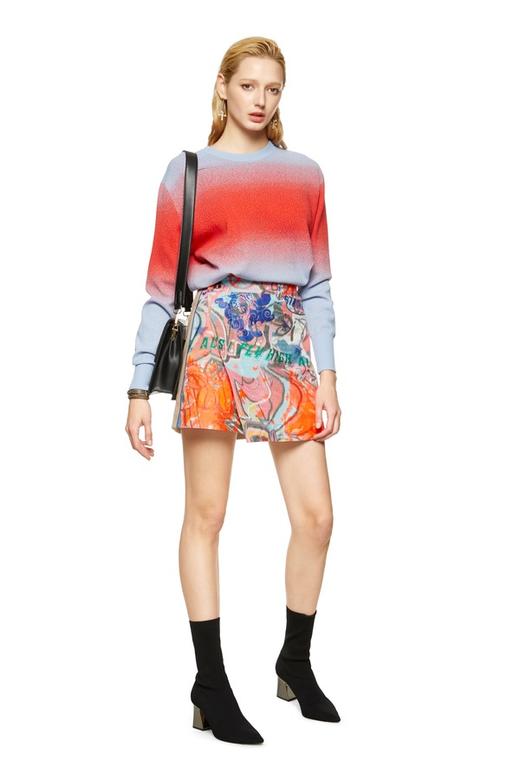 玛丝菲尔·素 彩色涂鸦印花信封裙 8850 商品图1