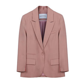 袖前开叉箱型西服