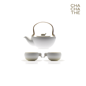 CHA CHA THÉ / 采采食茶 《应壶》白瓷茶具组 (一壶两杯） 