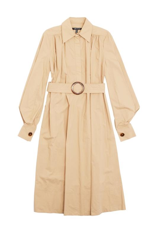 URBAN REVIVO 米黄色束腰连衣裙 5184 商品图4